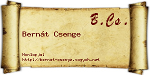 Bernát Csenge névjegykártya